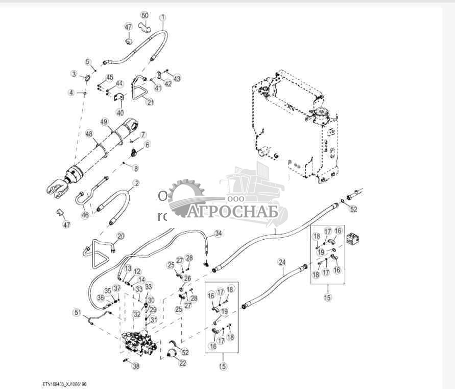 Two Function Hydraulic Lines, High Lift Z-Bar (2 of 3) 